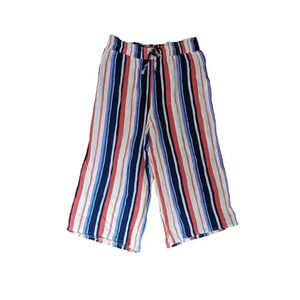 Takara Girls Striped Boho Coastal Grandma Pants Multicolor Size M Rayon Elastic